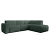 ECKSOFA L Form Didim Grün 292/220/78 cm – großes Sofa stilvoll & bequem R - Schwarz/Grün, Kunststoff/Textil (292/220cm) - AX Living
