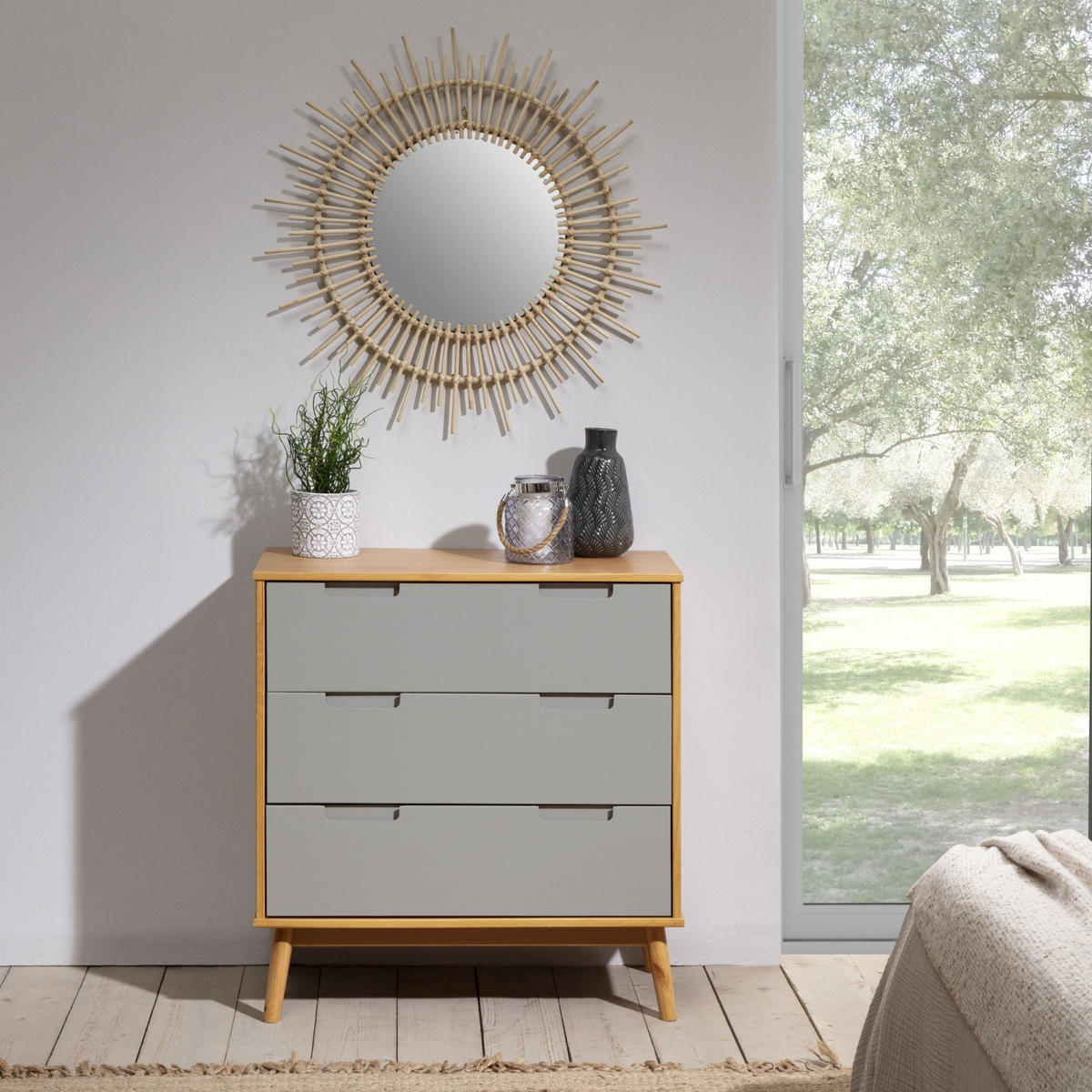 KOMMODE 80/82/40 Bruce - Wildeiche, Holz (80/82/40cm)