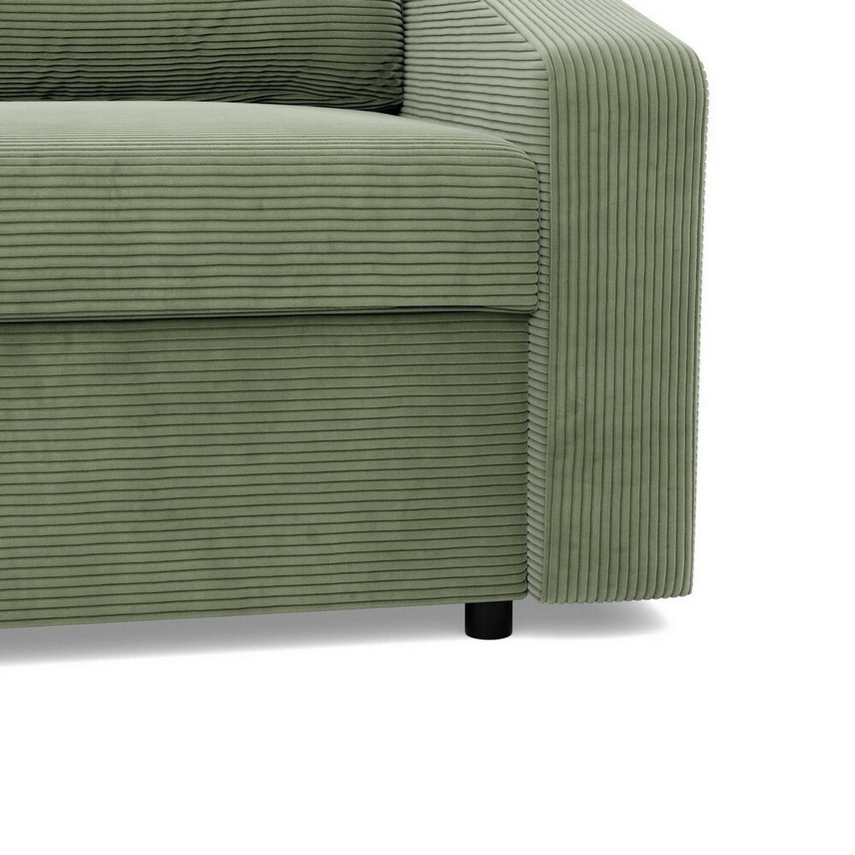 ECKSOFA Neo mit abgeschrägter Armlehnen olivgrün - Olivgrün, Textil (231/140cm) - SIMKAM Furniture