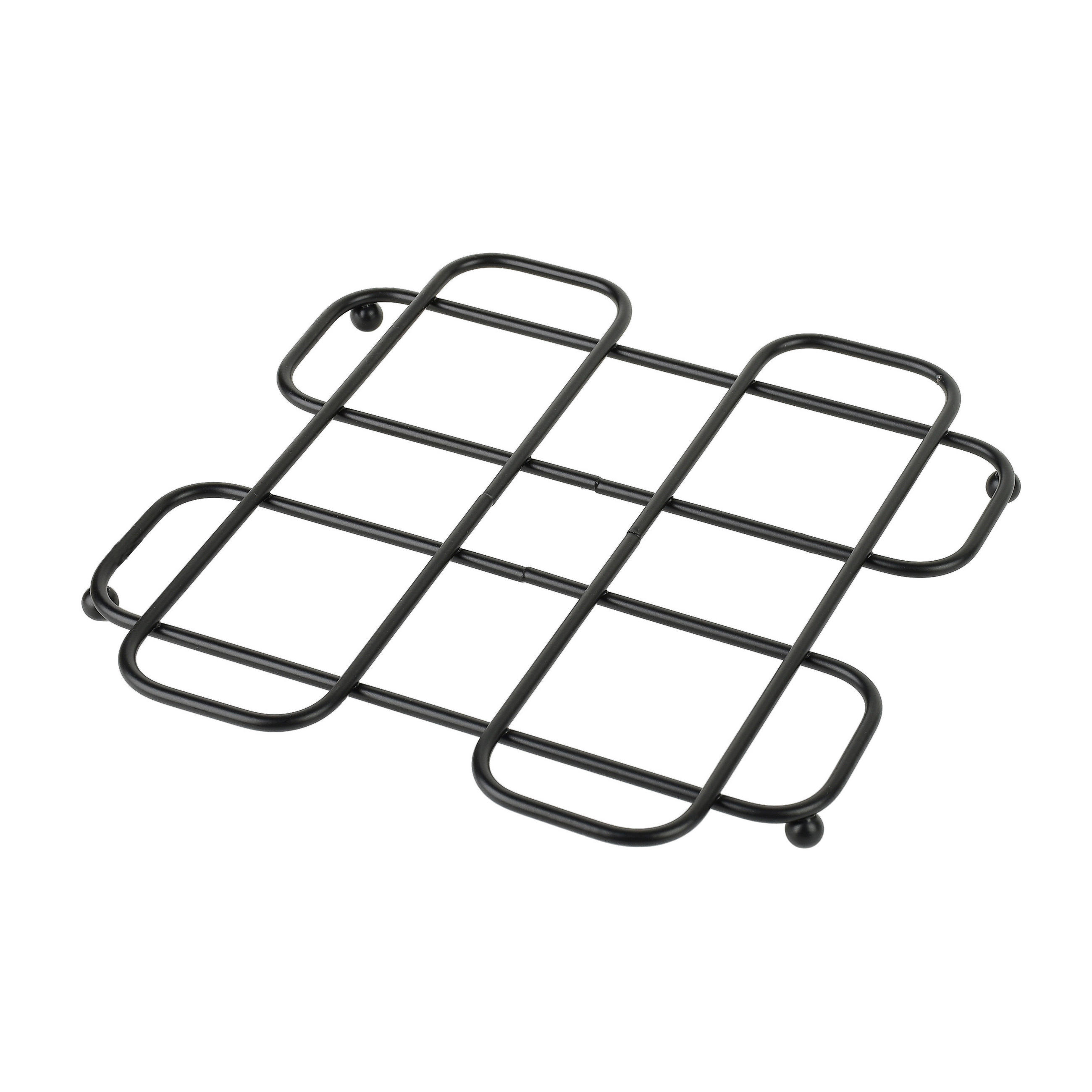 PODLOŽKA POD HRNIEC Modern Kitchen 18/18/1,5 cm kov čierna - čierna, kov (19/2/19cm) - Mondex
