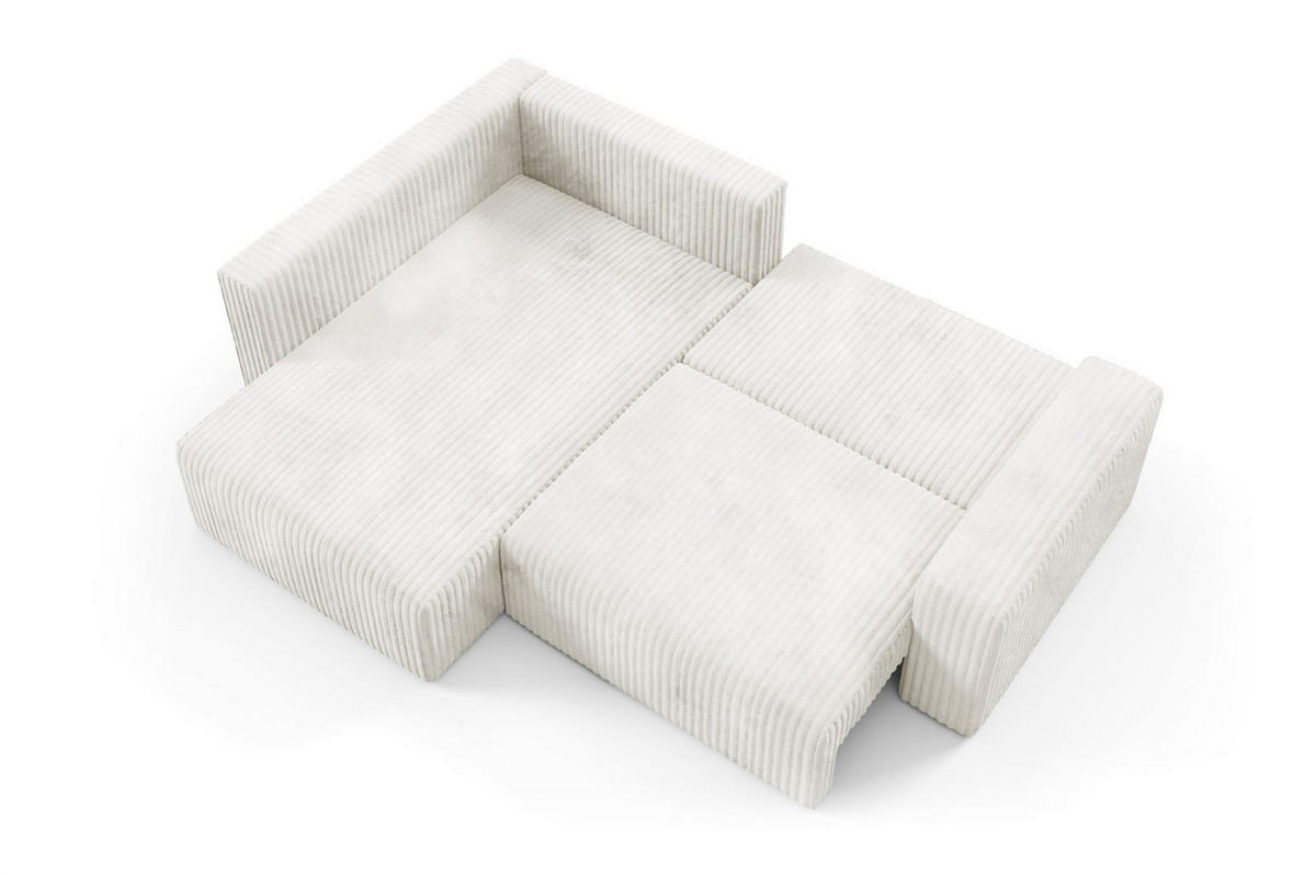 ECKSOFA Natalia Xl - Creme, Holzwerkstoff/Textil (182/245cm) - Fun Möbel