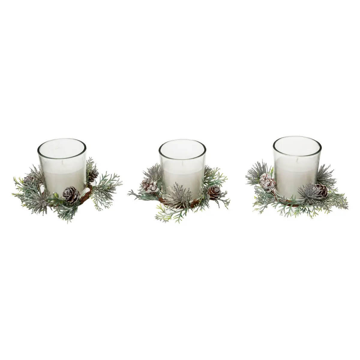 DUFTKERZEN Weihnachten 3er-Set - Weiß, Glas (5.5/6.5/5.5cm) - Atmosphera Createur d´interieur