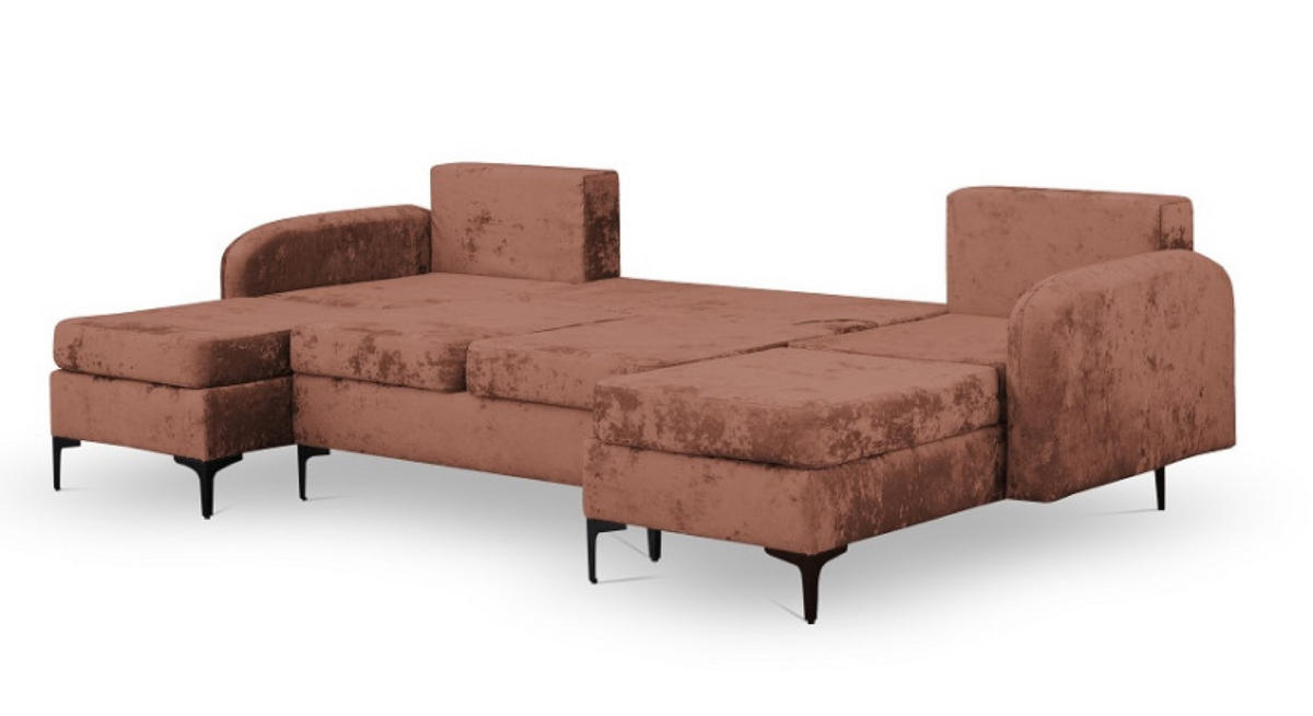 ECKSOFA Rosa VENI U - Rosa, Textil (294/172cm) - Sepro Meble