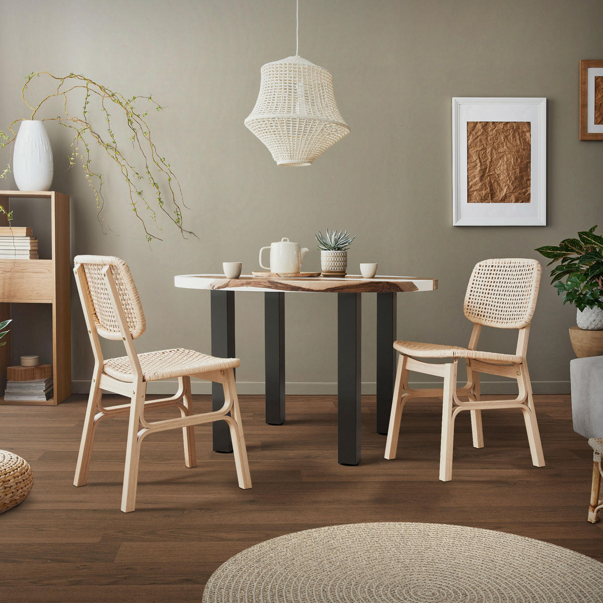 TISCHBEINE 4er Set I-Design H:72 cm Dunkelgrau 8x8 cm - Dunkelgrau, Metall (8/72/8cm) - ML-DESIGN