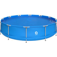 POOL Aufstellpool Framepool rund 420 x 84 cm blau ohne Filterpumpe - Blau, Kunststoff (420/84/420cm) - Avenli