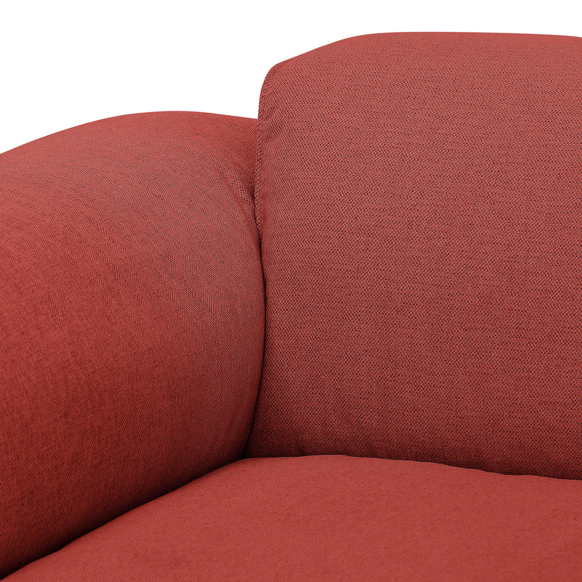 ECKSOFA mit Rundecke - Rot/Schwarz, Kunststoff/Textil (325/260cm) - home24