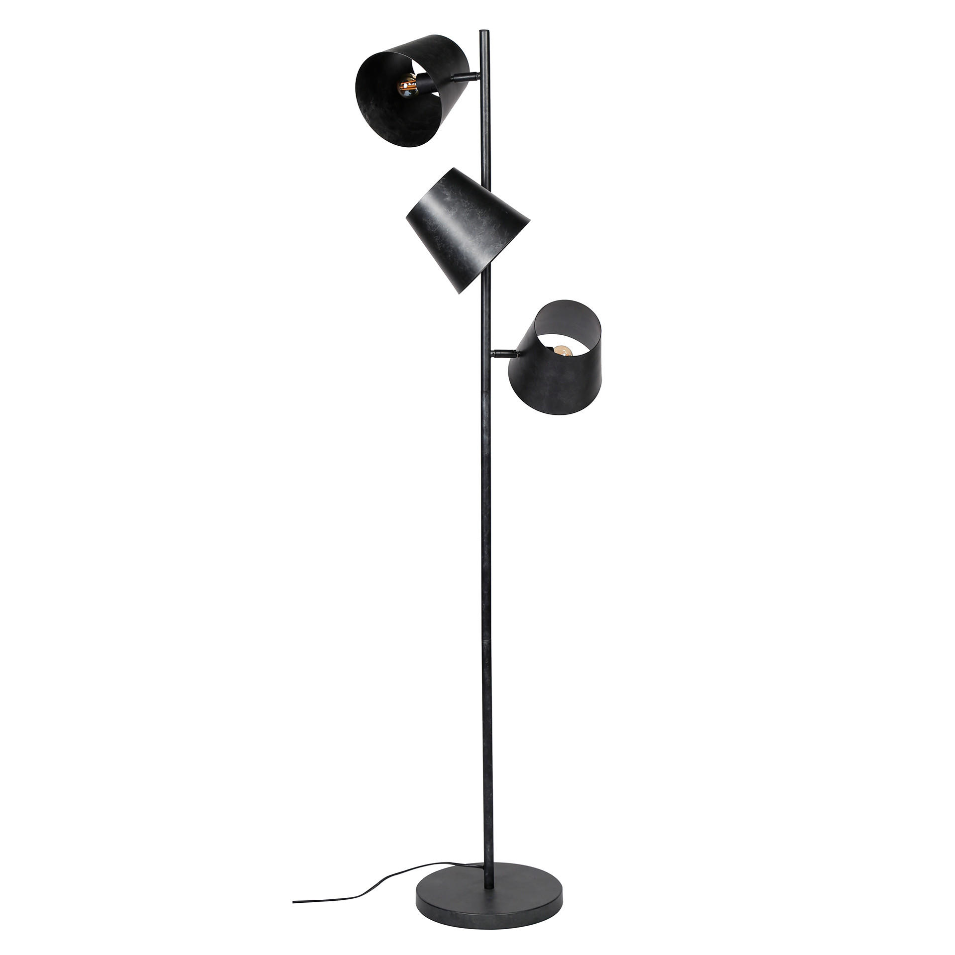 STEHLEUCHTE Kinetic Schwarz 40/40/ 167 cm - Schwarz, Metall (40/40/167cm) - Hoyz Collection