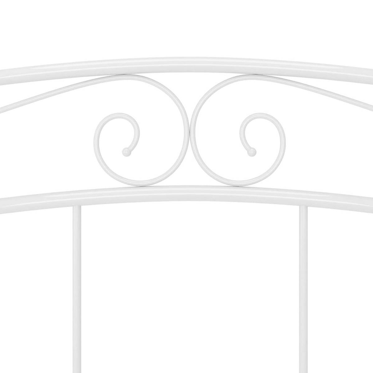 BETT Weiss Metall 180/200 Cm - Weiß, Metall (180/200cm) - vidaXL