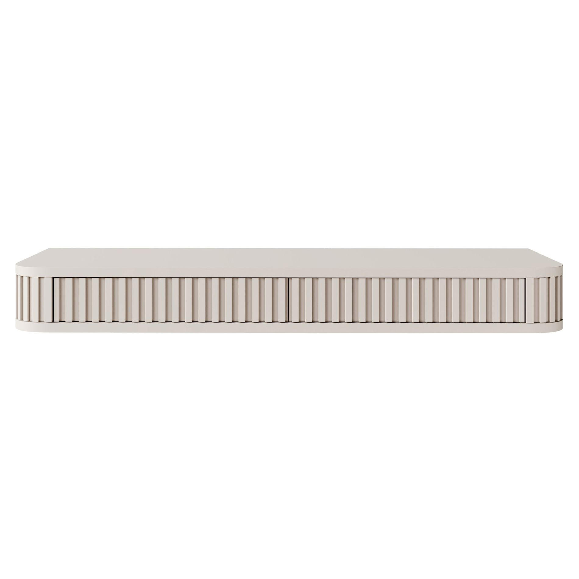 WANDKONSOLE Ovarlo Greige mit 2 Schubladen 113 cm - Taupe, Holzwerkstoff (113.2/13/38cm) - Selsey