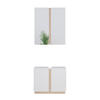 BADMÖBEL-SET Gloria Weiß 2 Teile - Weiß/Sonoma Eiche, Holzwerkstoff (70/55/34cm) - Vicco