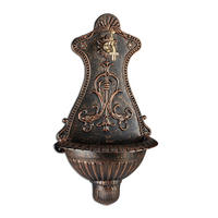 WANDBRUNNEN - Braun, Metall (19.5/37/66cm) - Relaxdays