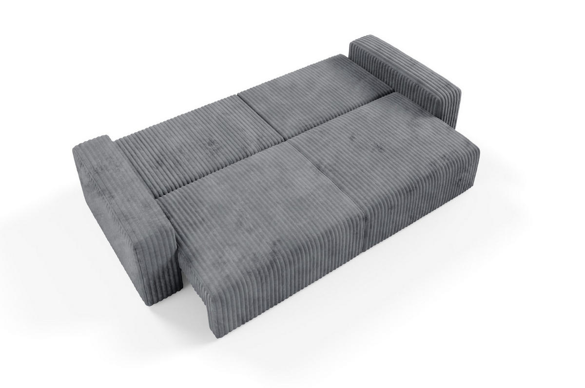 SCHLAFSOFA 4-Sitzer Cord Grau - Grau, Textil (244/70/102cm) - Furnisell