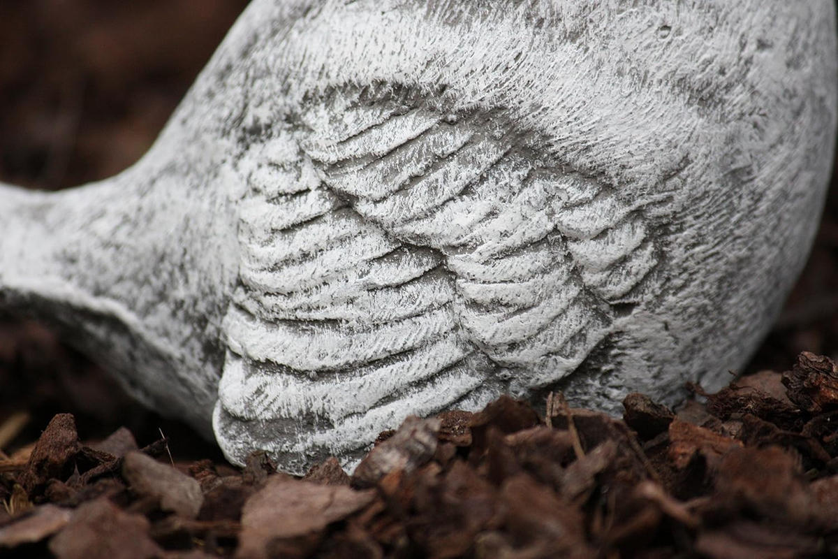 STEINFIGUR Kleiner Vogel Hansi frostfest Steinguss - Grau, Stein (8/10/10cm) - stoneandstyle