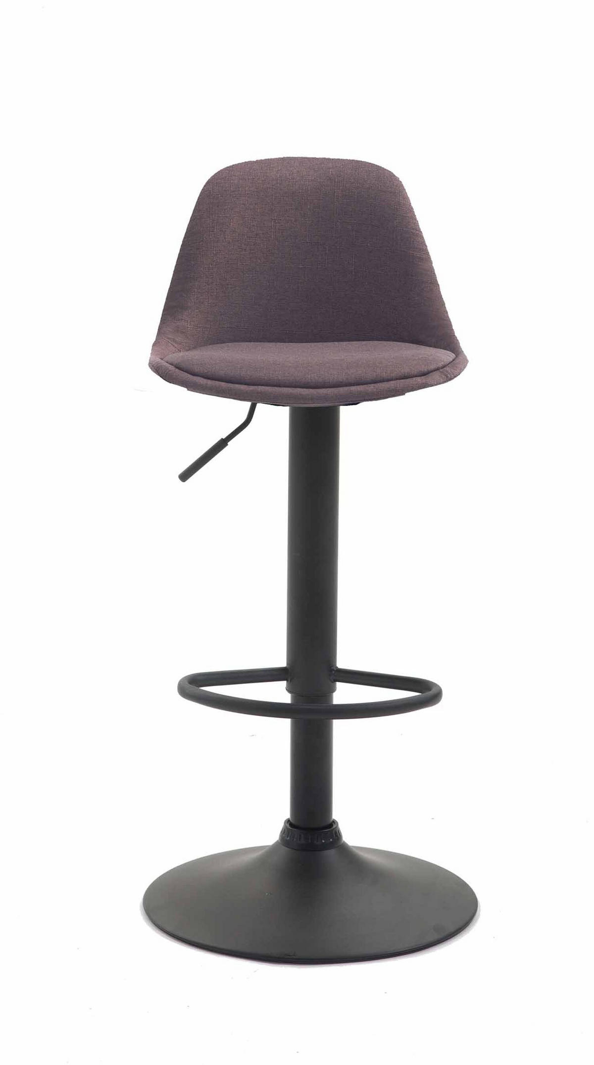 BARHOCKER Kilian, Gestell schwarz, Stoff Braun - Schwarz/Braun, Textil/Metall (39/100/43cm) - TPFLiving