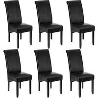 ESSZIMMERSTUHL 6er Set 44 x 63 x 106 cm schwarz - Schwarz, Textil (44/106/45cm) - tectake