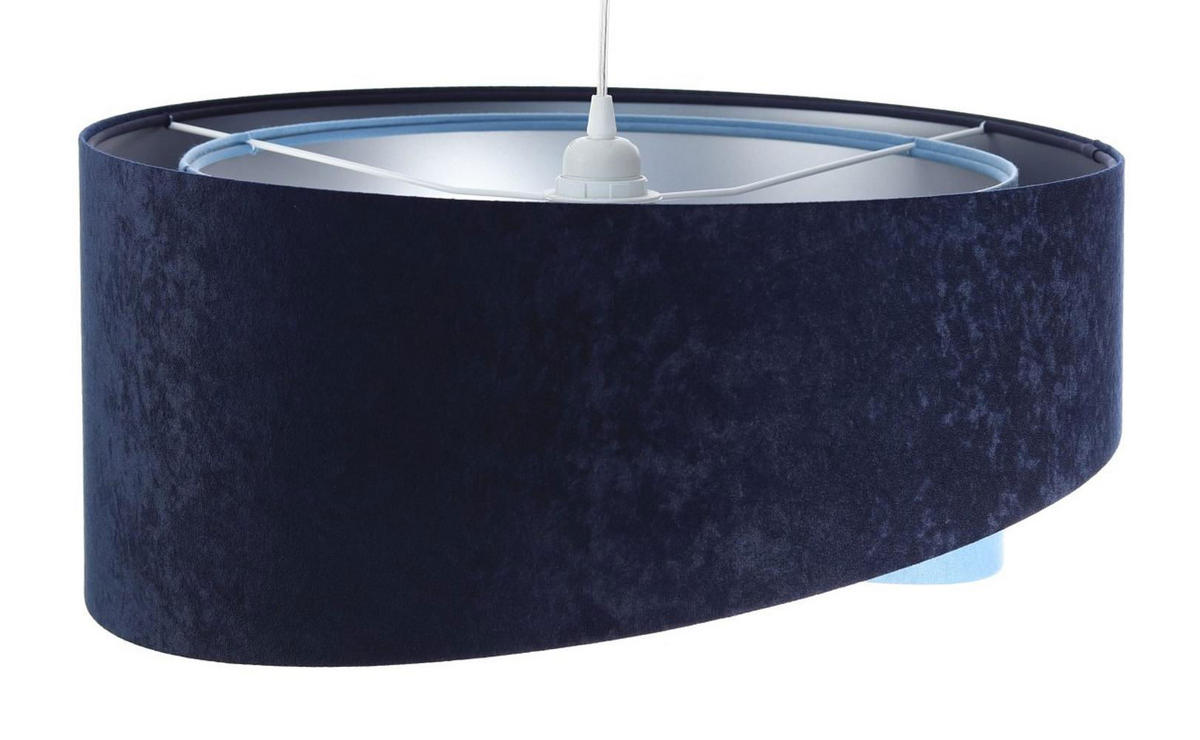 HÄNGELEUCHTE Blau 50/23 cm - Silberfarben, Kunststoff (50/1/23cm) - ONZENO