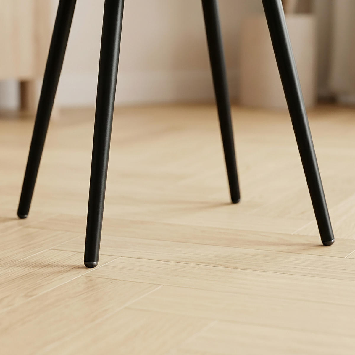 STOL Antracit 4-delni-set žamet kovinske noge - antracit, kovina/tekstil (43/86/53.5cm) - Relaxdays