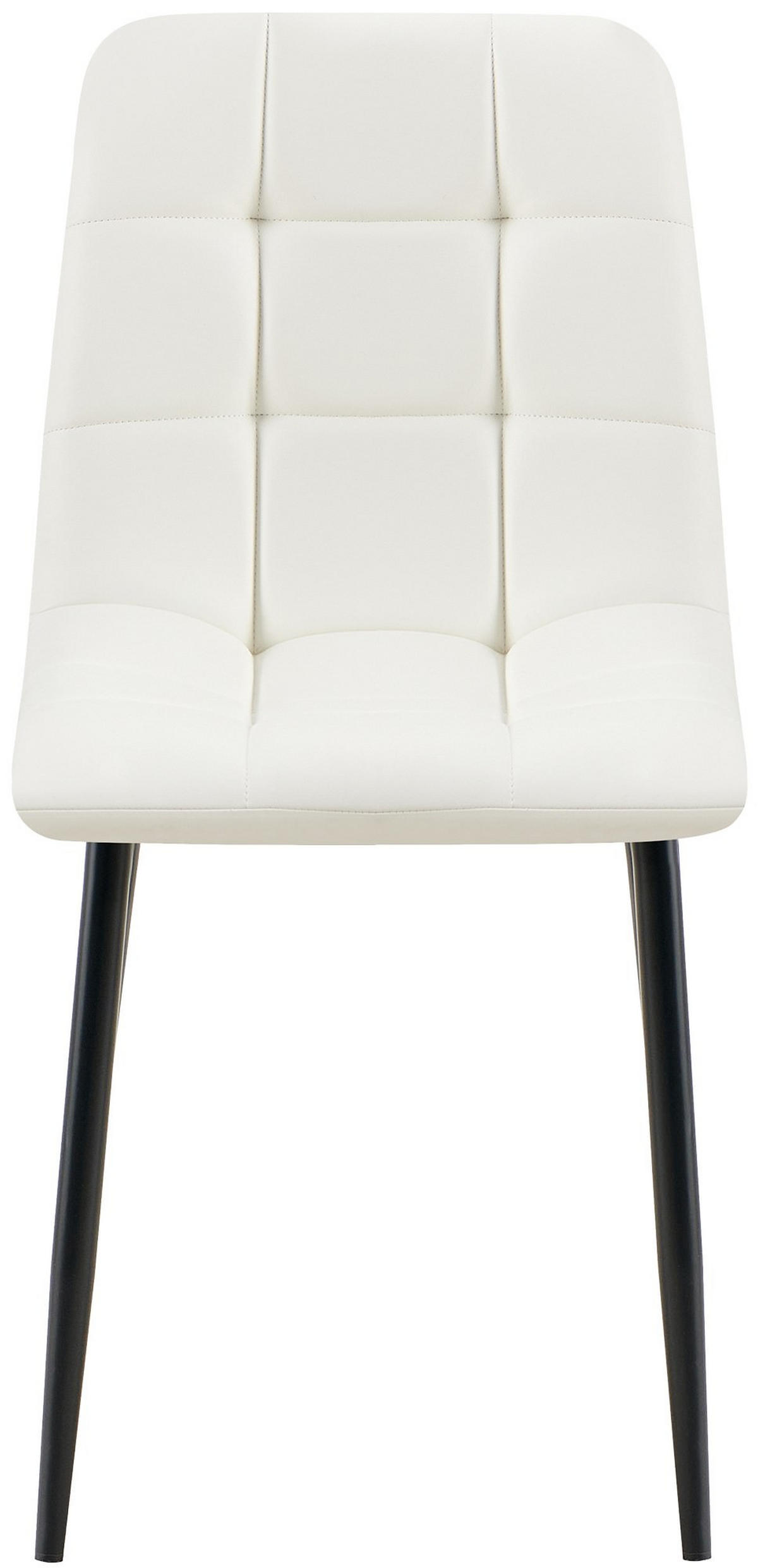 ESSZIMMERSTUHL 4er Set Fanor Kunstleder Weiß Wohnzimmerstuhl - Weiß, Leder (45/84/55cm) - DELUKE