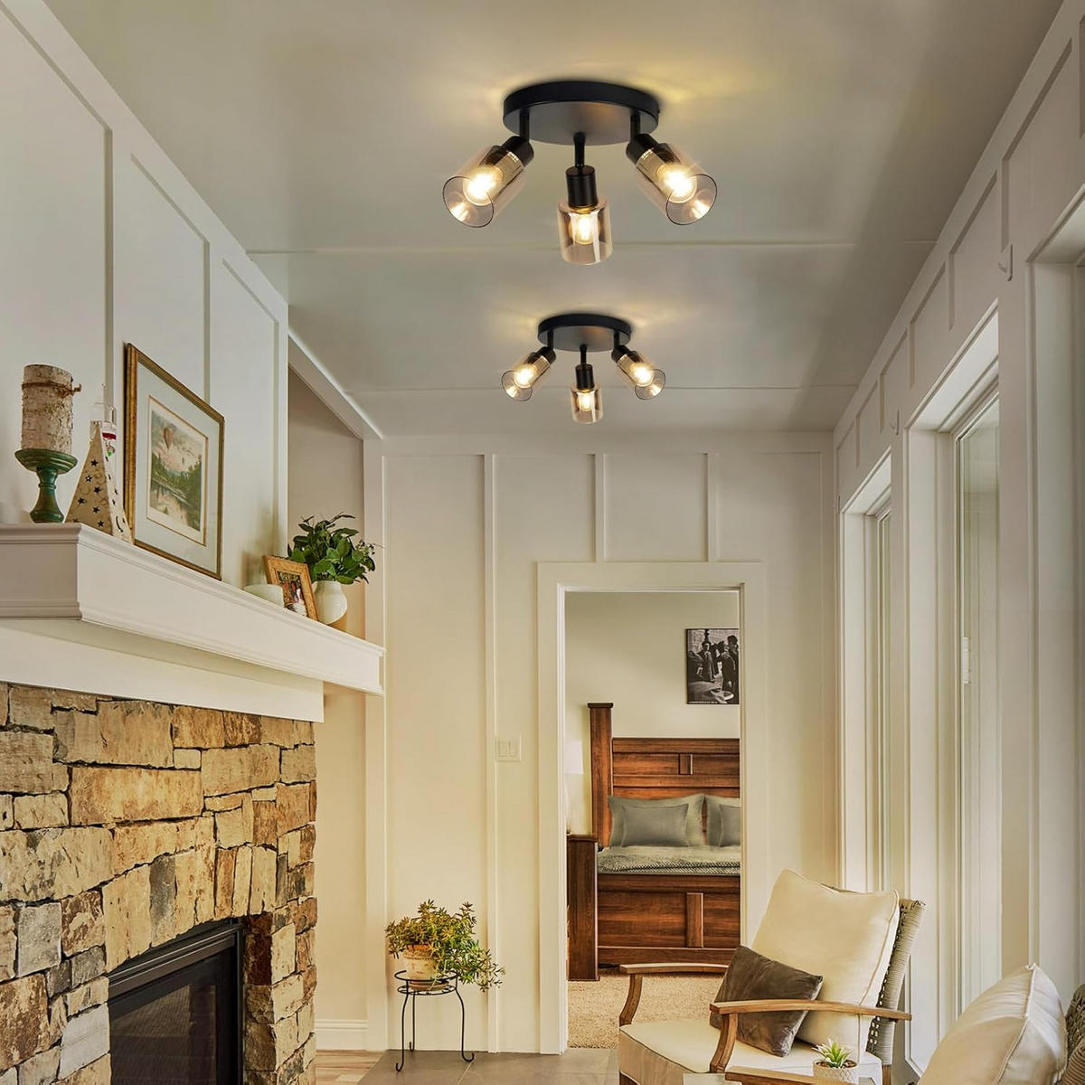 DECKENSTRAHLER Scheinrich 18/18/20 cm - Schwarz, Metall (20/18/18cm) - ZMH