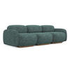 4-SITZER-SOFA Strukturstoff Stoff Blau - Blau/Blaugrau, Holz/Textil (270/73/95cm) - Makamii