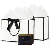 GESCHENKTÜTEN 2-teiliges Set mit Schleifenband und Grußkarten - Multicolor, Papier (10/28/20cm)