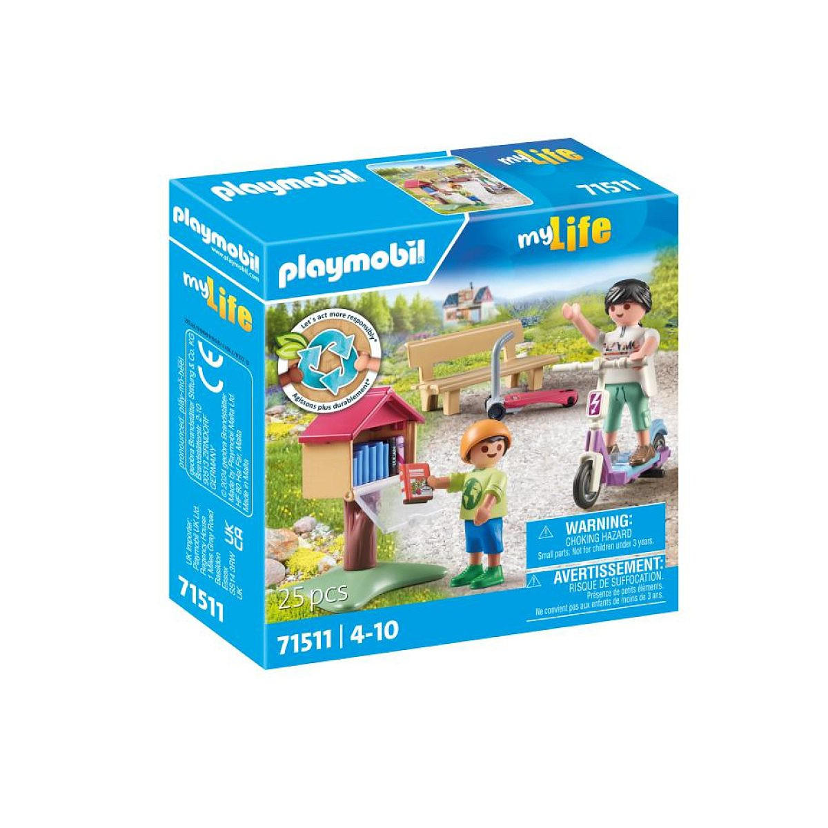 Playmobil Bücherbox Blau 4x14x14 cm