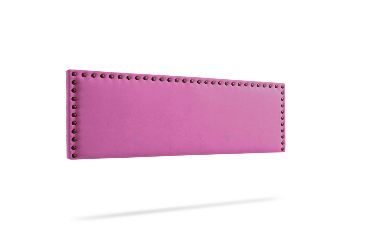 KOPFTEIL gepolstert MODENA Aqualine 115x55x8 cm - Fuchsie - Moonia - Rosa, Holz (115/8/55cm)