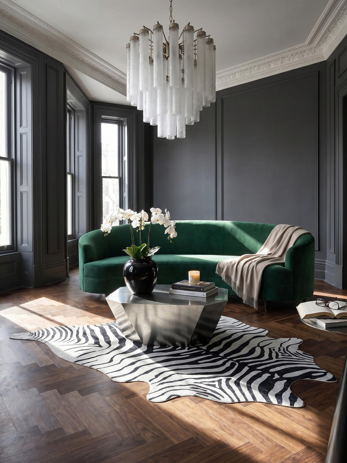 TEPPICH Waschbar Tigerfell Imitat Elegant Esszimmer Strapazierfähig Schwarz 150x200 cm – GASTEIN - Schwarz, Textil (200/150cm) - KADIMA DESIGN