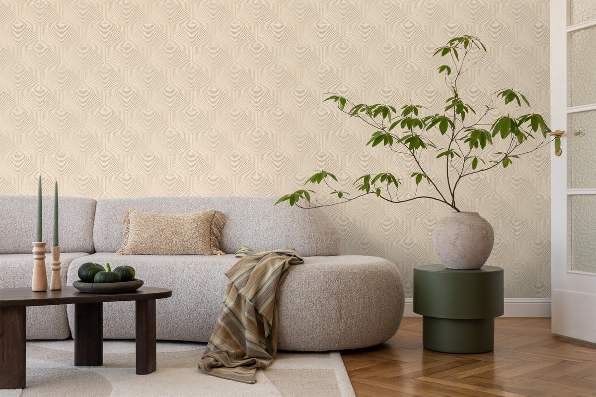 TAPETE 3D Muster 50 x 900 cm - Beige, Papier (50/900cm) - ESTAhome