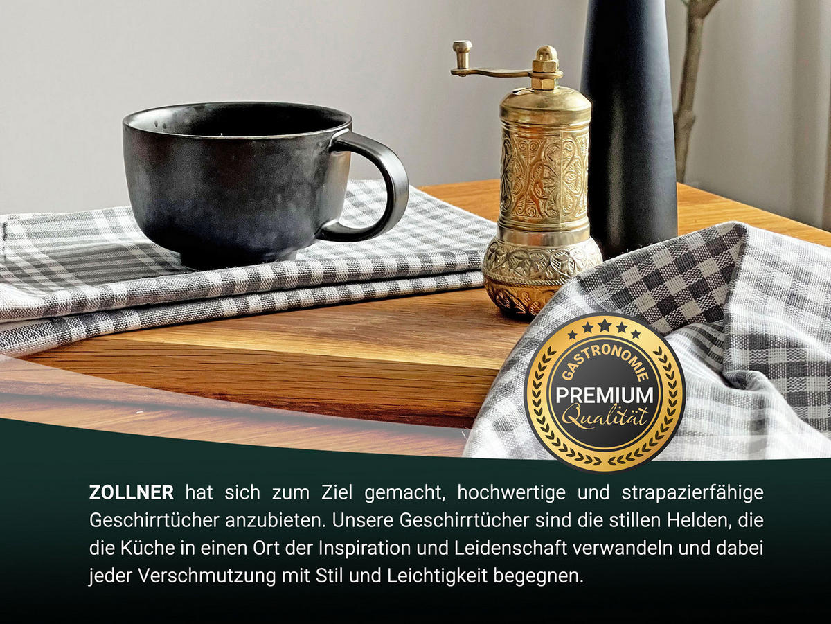 GESCHIRRTÜCHER, 5er-Set, 50x70 cm, 100% Baumwolle, Grau - Grau, Textil (50/70cm) - Zollner