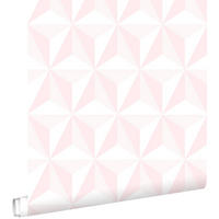 TAPETE 3D-Muster 53 cm x 10.05 m - Pink, Papier (53/0.1cm) - ESTAhome
