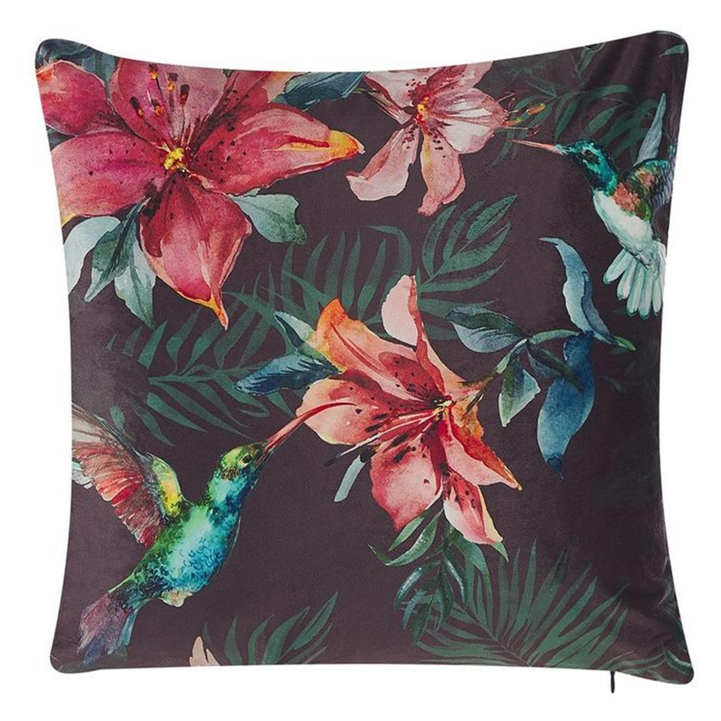 DEKOKISSEN 2er-Set Bunt 45/45 cm Dichondra - Multicolor, Textil (45/45cm) - Beliani