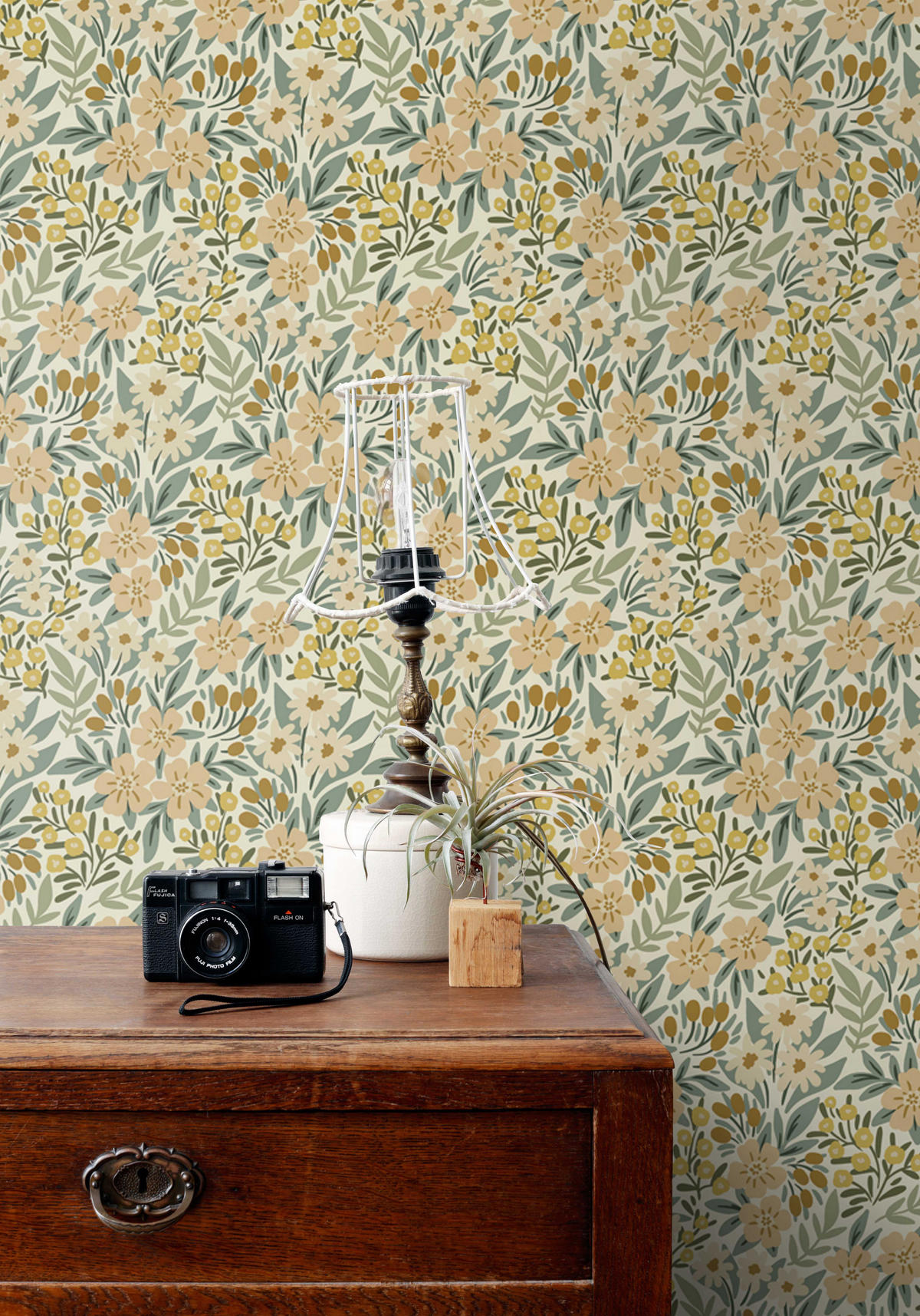 TAPETE Blumen 50 x 900 cm - Grün, Papier (50/900cm) - ESTAhome