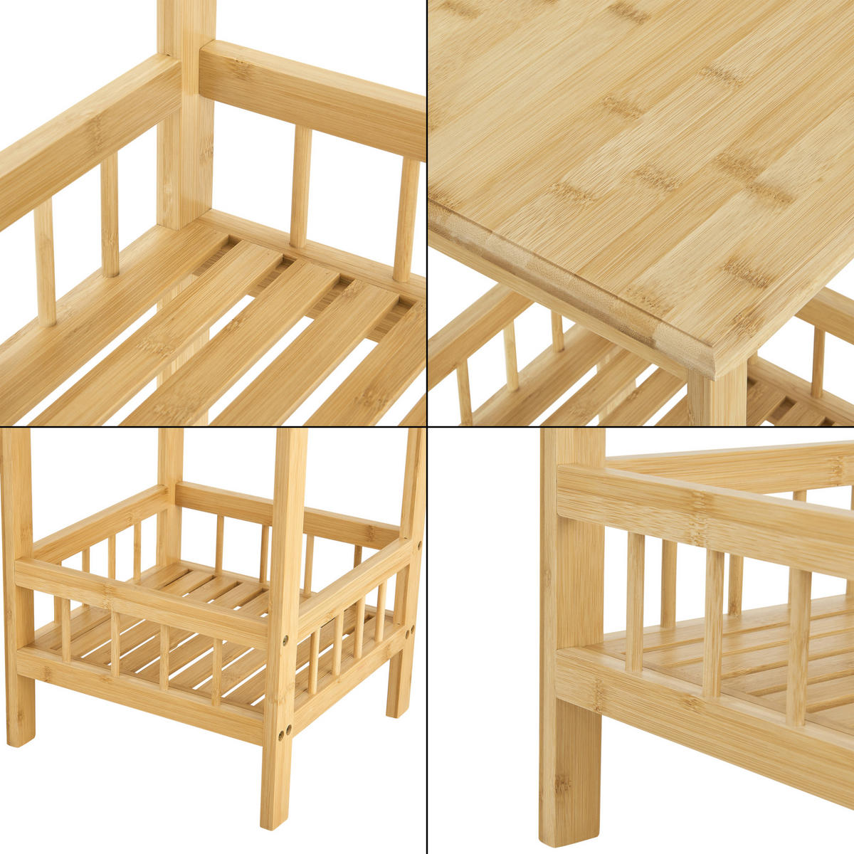 STANDREGAL Pyhäjärvi - Naturfarben, Holz (33/79/33cm) - [en.casa]