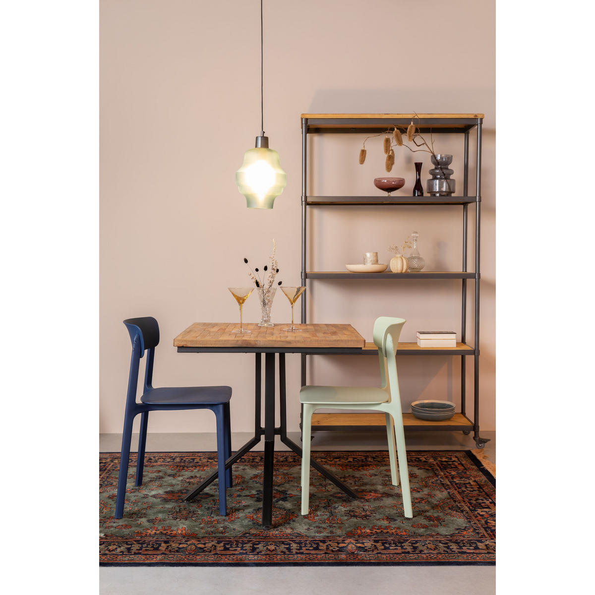 GARTENSTUHL Clive Dunkelblau - 4 er Set - Blau, Kunststoff (48/79/47cm) - Housecraft Living