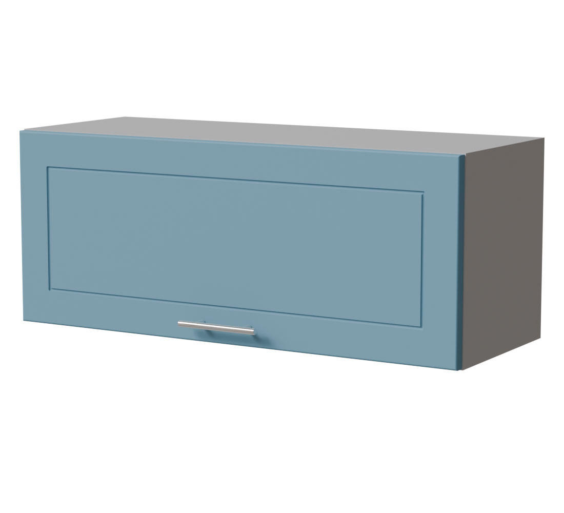 KLAPPHÄNGESCHRANK Bari W4B/90 Grau / RAL 5024 pastellblau 90 / 32,5 / 36cm Blum Avenots Klappenbeschlag - Blau/Grau, Holz/Holzwerkstoff (90/36/32.5cm) - Feldmann-Wohnen