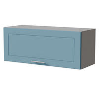 KLAPPHÄNGESCHRANK Bari W4B/90 Grau / RAL 5024 pastellblau 90 / 32,5 / 36cm Blum Avenots Klappenbeschlag - Blau/Grau, Holz/Holzwerkstoff (90/36/32.5cm) - Feldmann-Wohnen