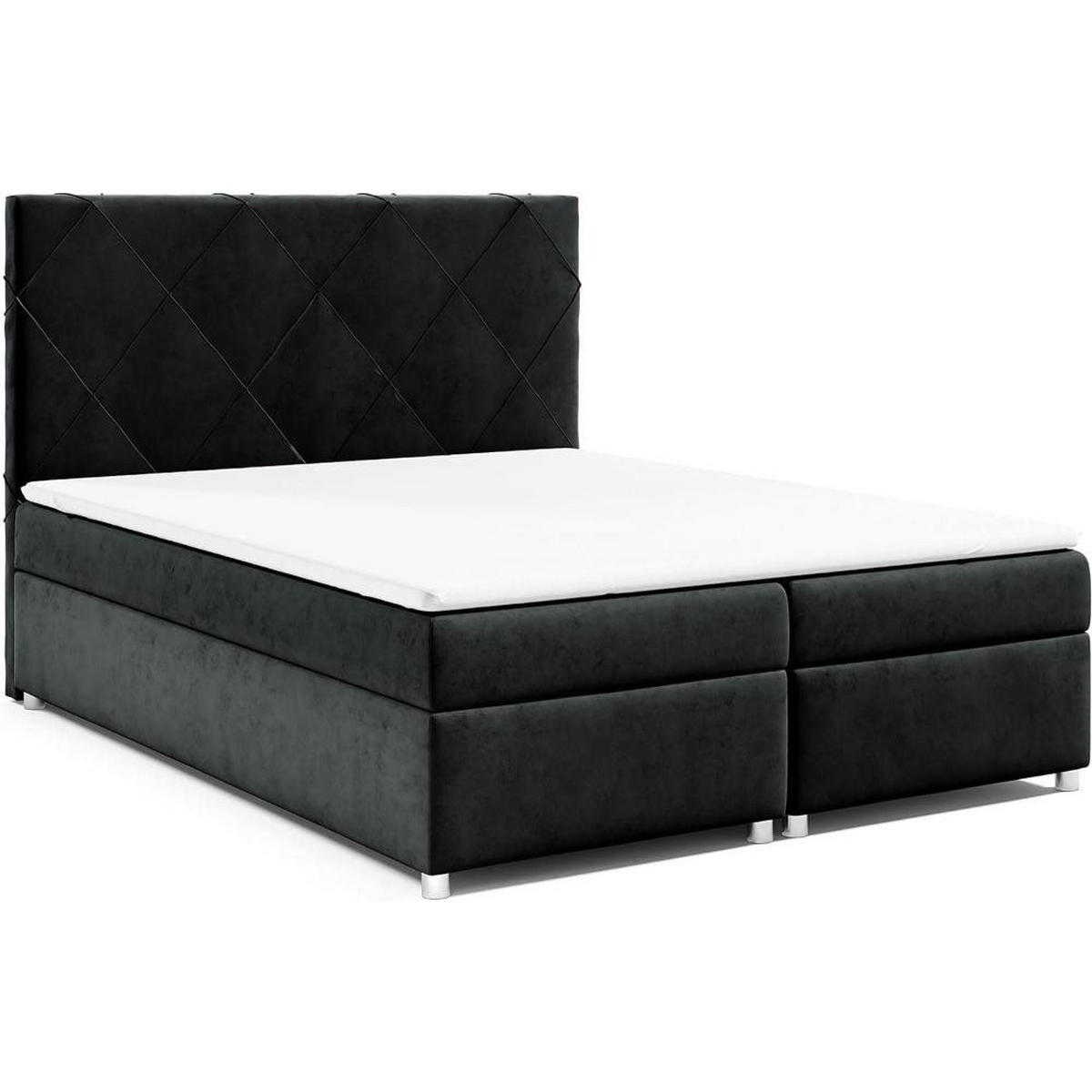 BOXBETT Trinity K-7 Bonellfederkern inkl. Topper - Schwarz, Holz/Holzwerkstoff (140/200cm) - Best For Home