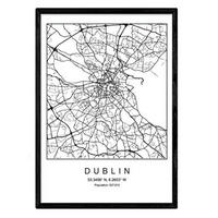 POSTER Dubrovnik Stadtkarte – Nordisch A3 Rahmenlos - Klar, Papier (29.7/5/42cm) - Nacnic