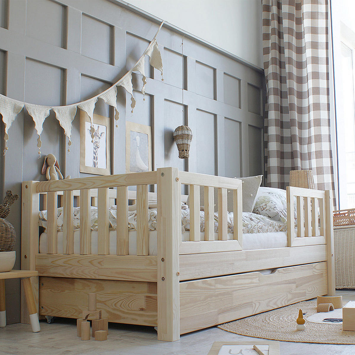 POSTEL 90/190 Agnès Přírodní dřevo - hnědá, dřevo (90/190cm) - Petits-meubles