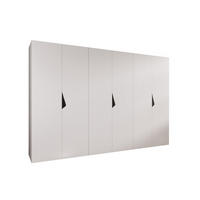 DREHTÜRENSCHRANK 202/300/52 6-türig - Schwarz/Weiß, Holz/Metall (300/202/52cm) - Abiks Möbel