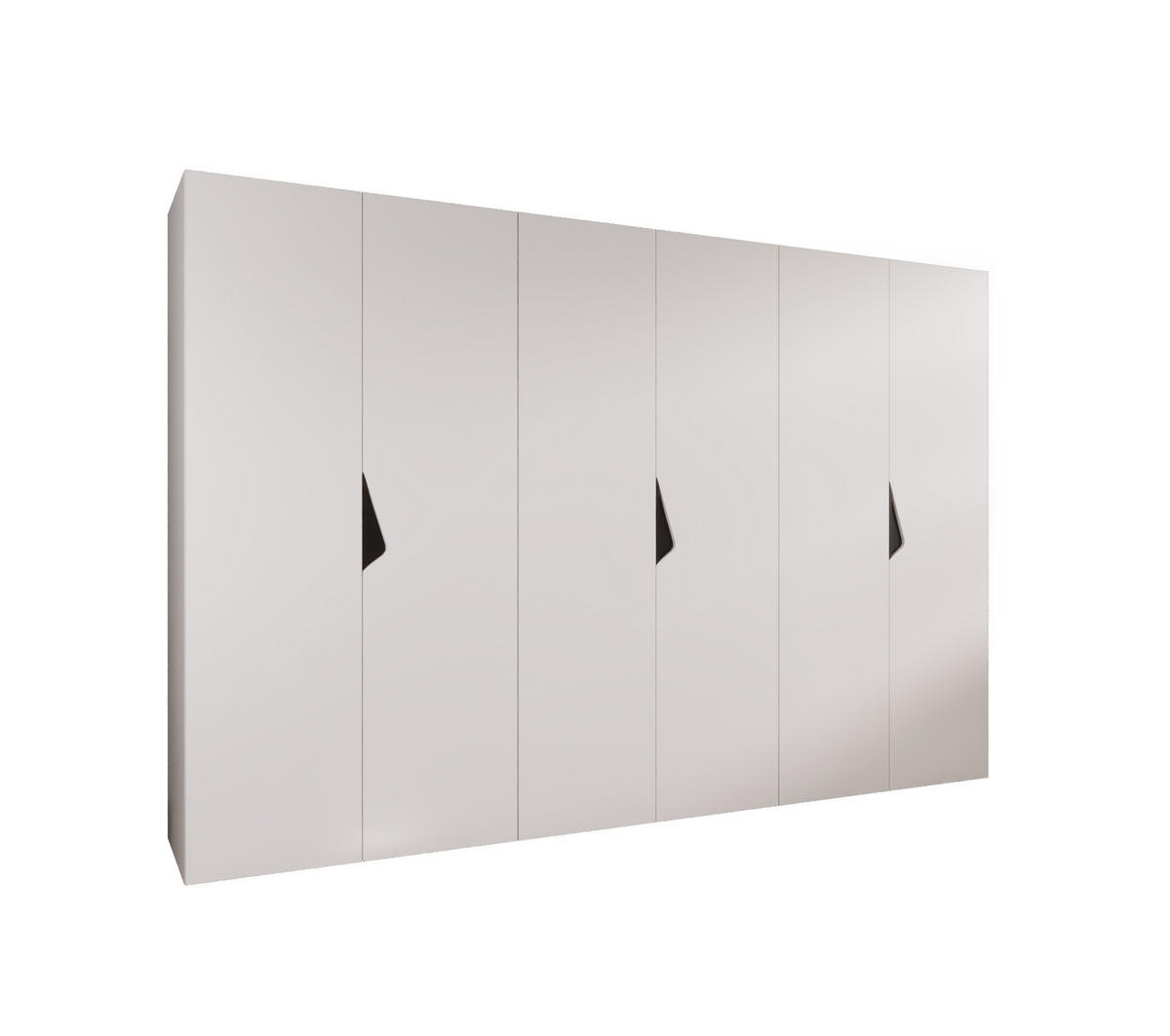 DREHTÜRENSCHRANK 202/300/52 6-türig - Schwarz/Weiß, Holz/Metall (300/202/52cm) - Abiks Möbel