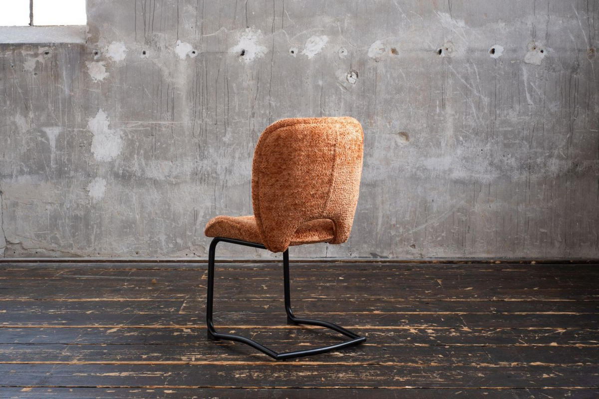 ESSZIMMERSTUHL JONA Braun Webstoff - Dunkelbraun/Schwarz, Kunststoff/Textil (49/92/59cm) - KAWOLA