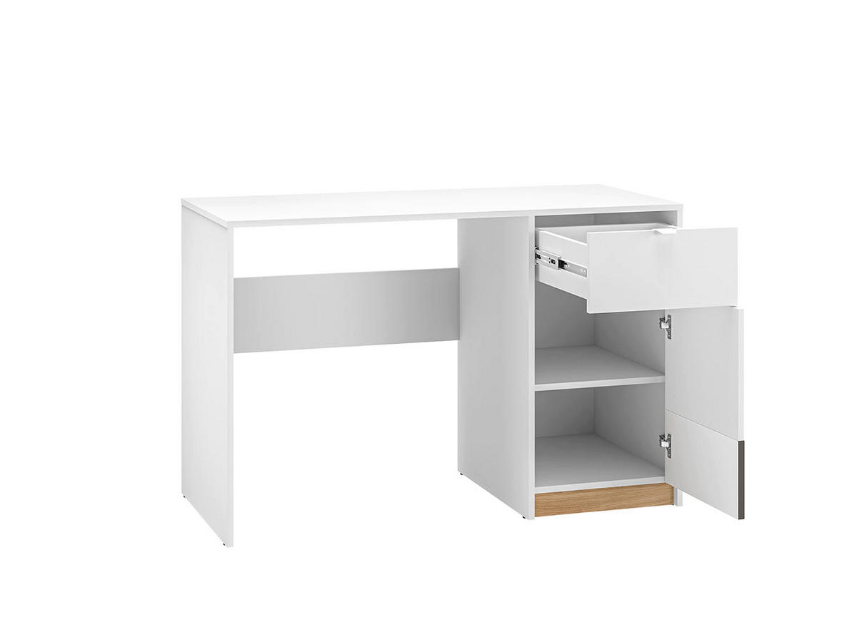 SCHREIBTISCH – 55 x 120 cm – Torino – Weiß - Weiß, Holzwerkstoff (55/120/79cm) - hi-markt