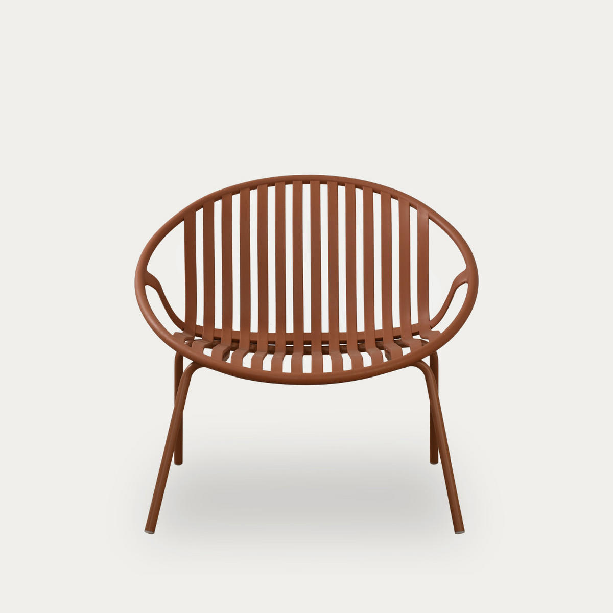 LOUNGESESSEL Barow Terrakotta 79.5 cm x 72.5 cm - Terracotta, Kunststoff (79/72/71cm) - Kenay Home