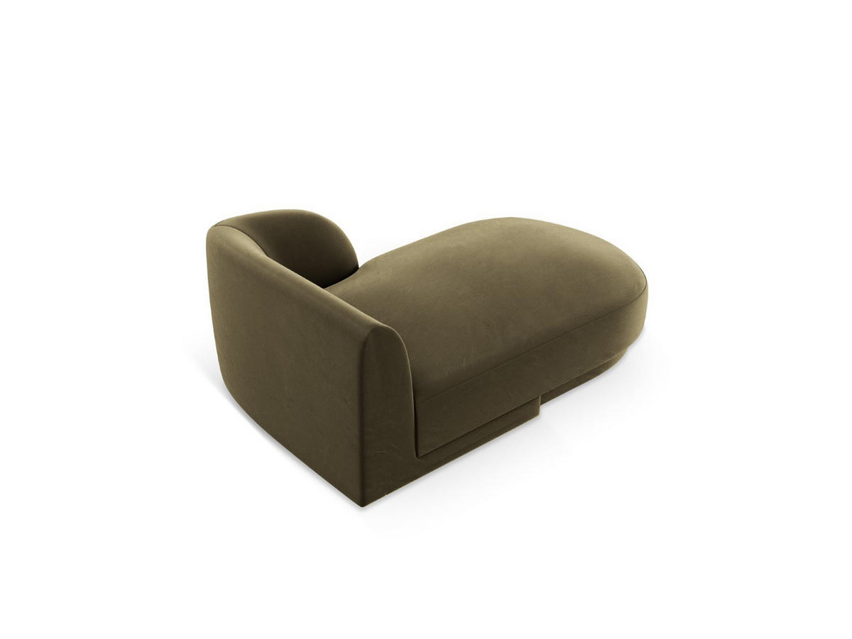 CHAISELONGUE rechts Miley aus Samt grün - Grün, Textil (90/70/156cm) - Micadoni