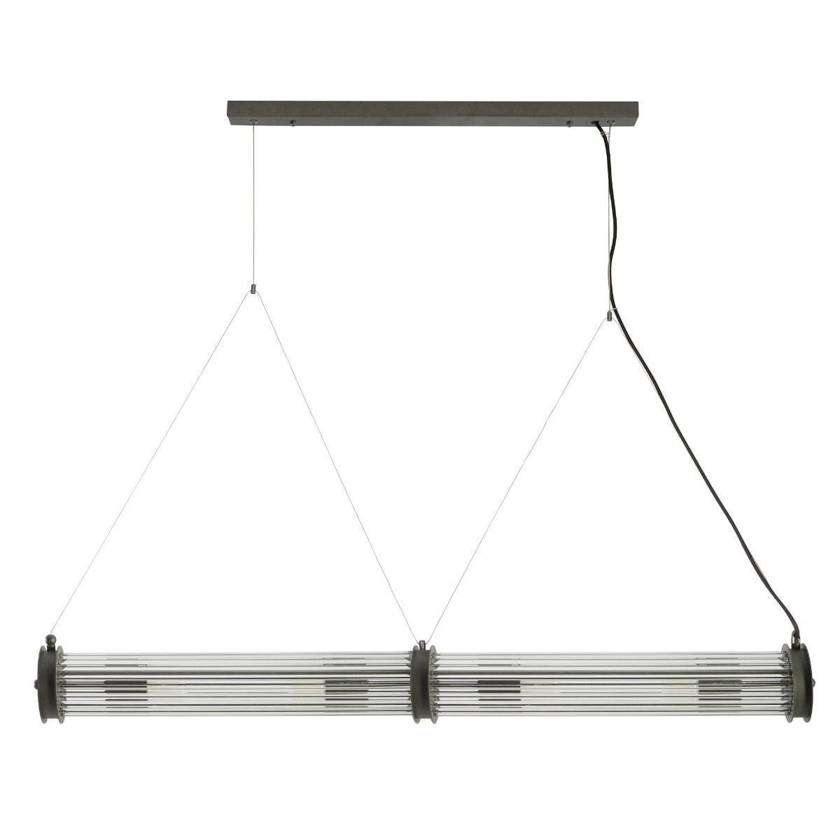 DOPPELGLAS Metall Grau Pendelleuchte - Grau, Glas (20/120/120cm) - Signature