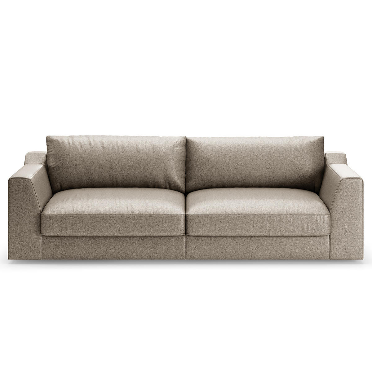 BIG-SOFA - Hellgrau, Kunststoff/Textil (274/90/112cm) - home24