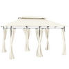 PAVILLON mit Doppeldach & 6 Seitenteile Cremeweiß - Creme, Textil/Metall (297/273/397cm) - Outsunny