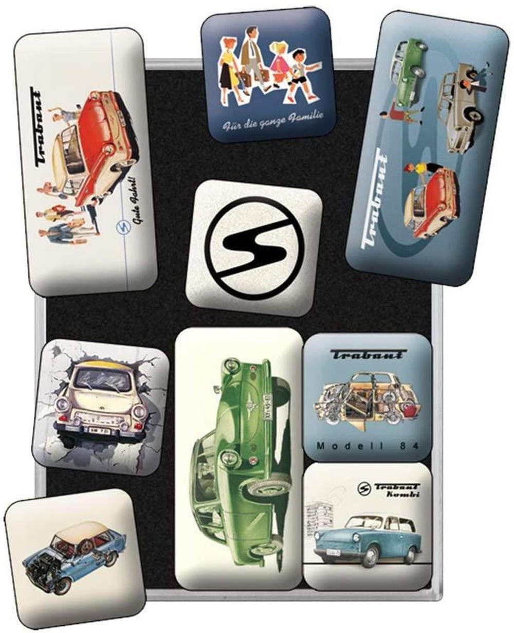 MAGNETSET 9-teilig Trabant - Multicolor, Metall (7/9/2cm) - Nostalgic-Art
